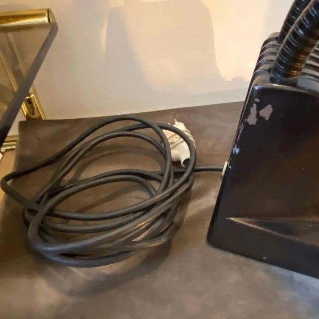 1960s Industrial Italian Metal Desk Lamp For Sale - Image 10 of 12