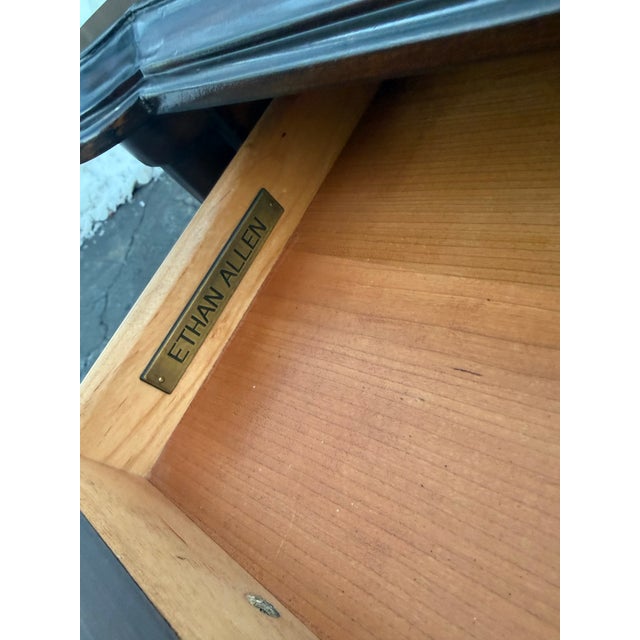 Ethan Allen Sheraton Style Executive Desk For Sale - Image 11 of 12