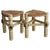 Mid-Century Modern Brutalist Stools in Wood and Natural Fiber, 1960s, Set of 2 For Sale - Image 12 of 16