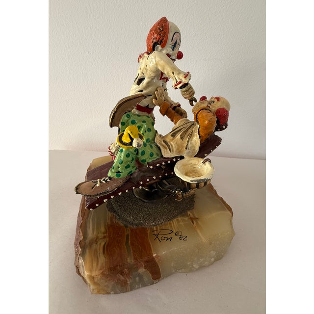 American A Pair of Signed Ron Lee Dental Clown Figurines For Sale - Image 3 of 12