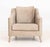 Brabbu "Como" Gray Velvet Upholstered Armchair, plaque label to underside. 30" H x 31" W x 27" D; seat: 18.5" H....