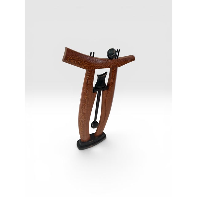 Contemporary Signed Michael Costello 2005 Monumental Kinetic “Earthquake Detector” Sculpture For Sale - Image 3 of 12
