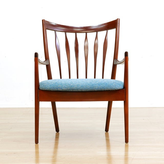 This mid-century occasional chair was produced by Graves Thomas in England during the 1960s. With beautifully shaped...
