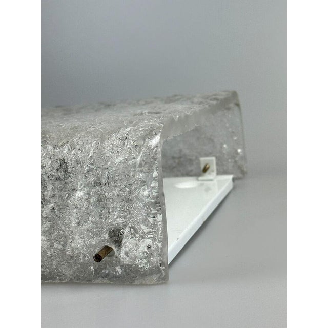 Metal Ceiling Lamp in Ice Glass from Kaiser Leuchten, Germany, 1970s For Sale - Image 7 of 18