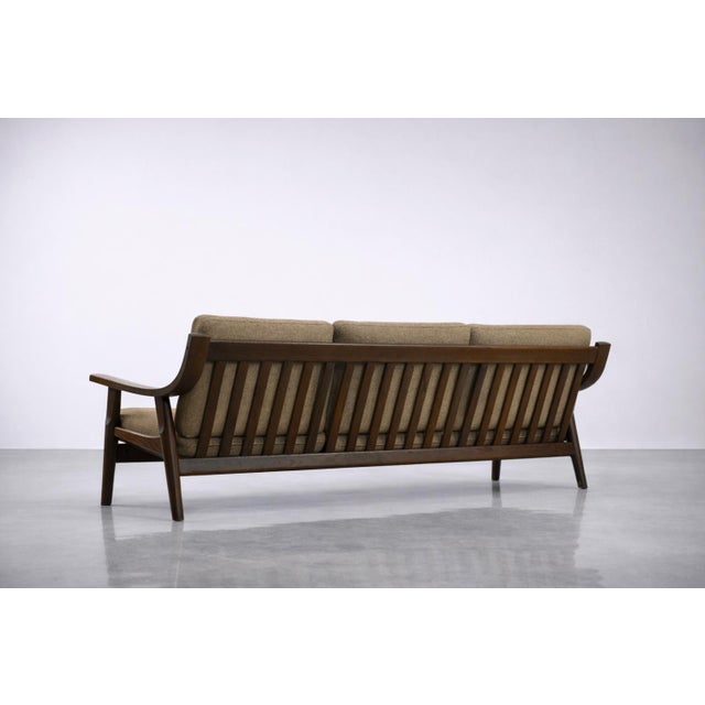 Vintage Mid-Century Scandinavian Modern 3-Seat Sofa & Armchair by Hans J. Wegner for Getama, 1960s, Set of 2 For Sale - Image 4 of 18