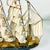 Mid-Century Nautical Coastal Boho Chic Wood Four Tall Mast Ship Model For Sale - Image 12 of 16