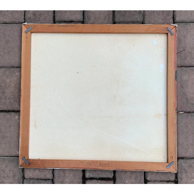 Abstract 1970s Abstract Oil Painting on Canvas For Sale - Image 3 of 4