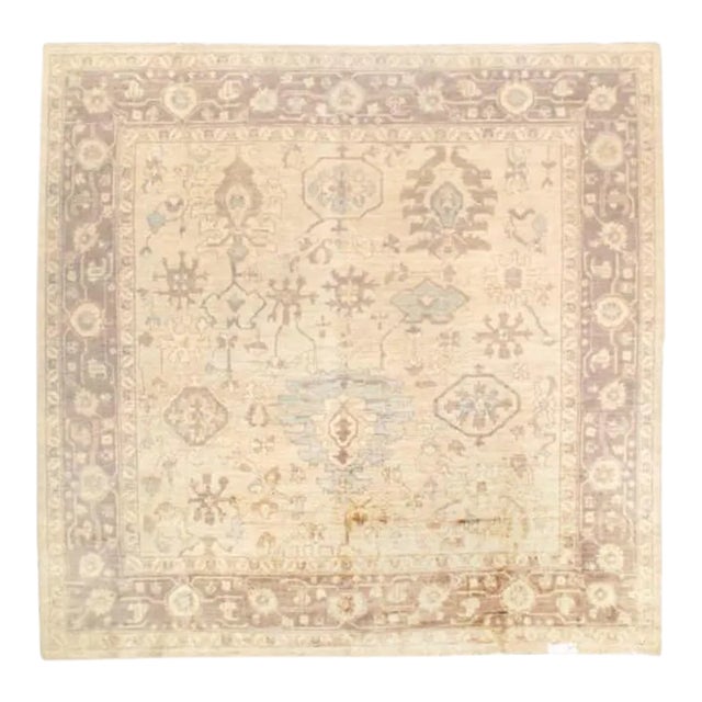2020s Fine Hand Knotted Oushak Design For Sale