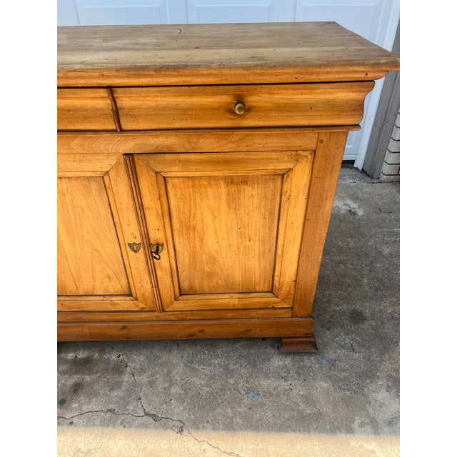 French 19th Century Louis Philippe Solid Walnut Two Door Buffet For Sale - Image 11 of 12