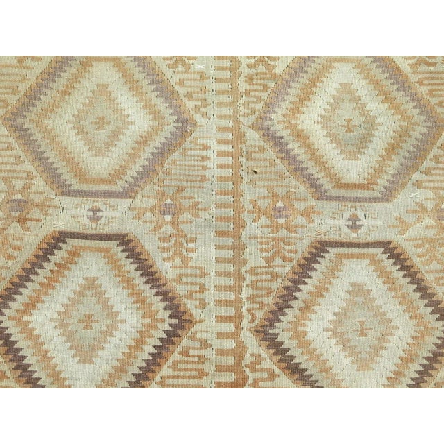 Beige Distressed Vintage Turkish Kilim - 52"x122" For Sale - Image 8 of 12