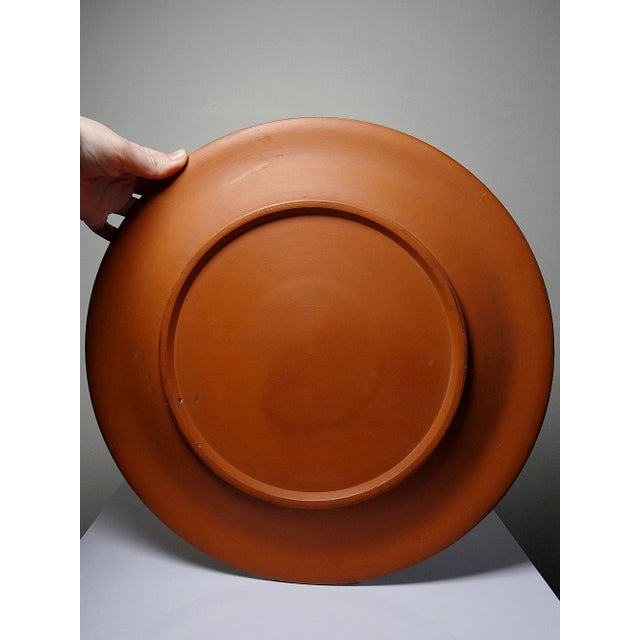 Large Antique Japanese Clay Dish, 1890s For Sale - Image 15 of 16