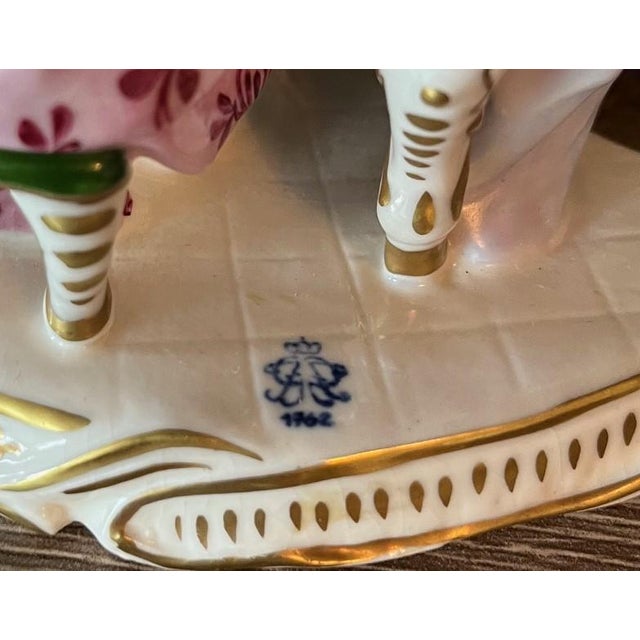 Realism Vintage Muller Volkstedt Dresden Rocco-Baroque Style German Porcelain Musical Group For Sale - Image 3 of 8