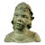 Vintage Original Plaster Bust Sculpture of a Young Girl For Sale