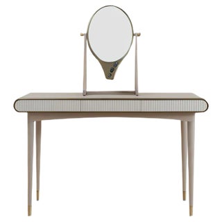 Oriette Vanity Table Bleached Oak by Felice James For Sale