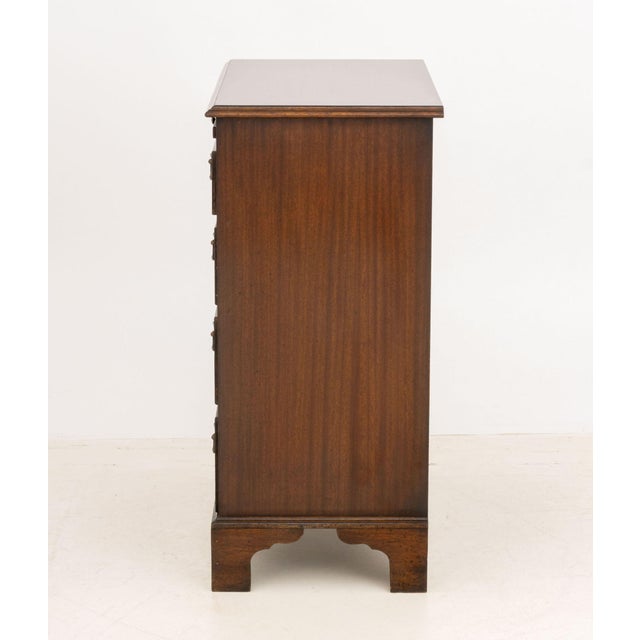 Late 20th Century George III Style Mahogany Chest of Drawers For Sale - Image 5 of 9