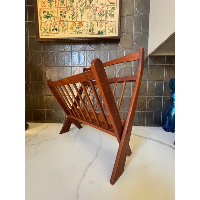 1960s Ernest Sohn Mid Century Magazine Rack | Chairish