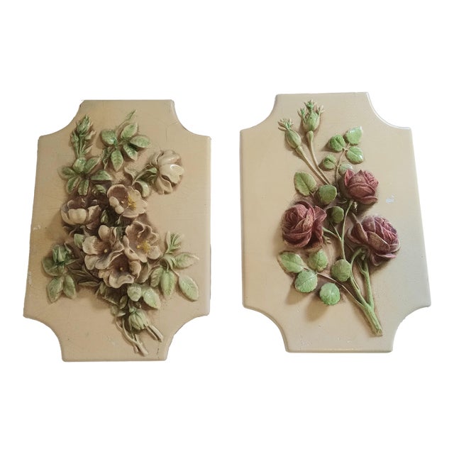 Antique Three D Rose Plaques For Sale