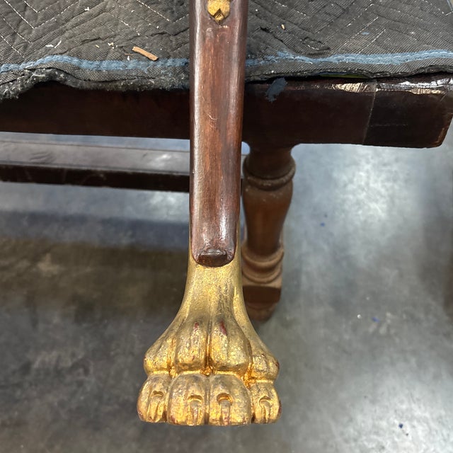 Figurative Faux Marble Console Bracket With Decorative Single Lion Leg For Sale - Image 3 of 11
