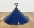 British Industrial Blue Enamel Factory Pendant Lamp, 1950s For Sale - Image 9 of 15