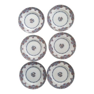 19th Century Antique Wedgwood Plates in Liffey Pattern - Set of 6 For Sale