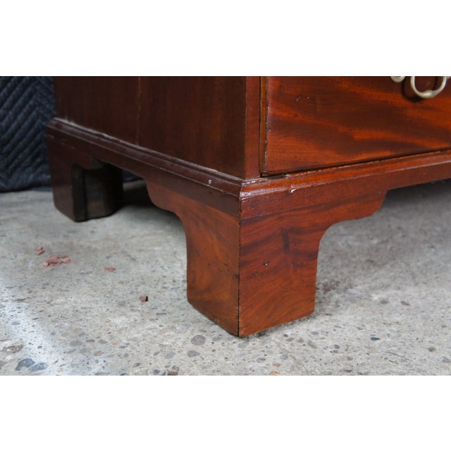 Antique Late 18th Century George III Mahogany Bureau Secretary Desk & Bookcase For Sale - Image 15 of 18
