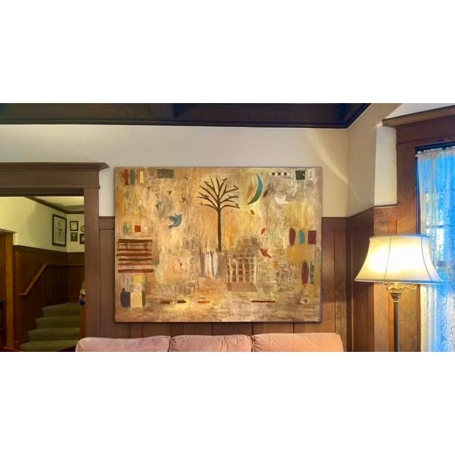 One-of-a-kind artwork, "Yellow Spruce Series Hummingbirds" by renowned New York artist Pamela Smilow. I love this many-...