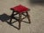 Vintage French Country Rustic Red Stool Footstool Bench Farmhouse Chic For Sale - Image 10 of 12