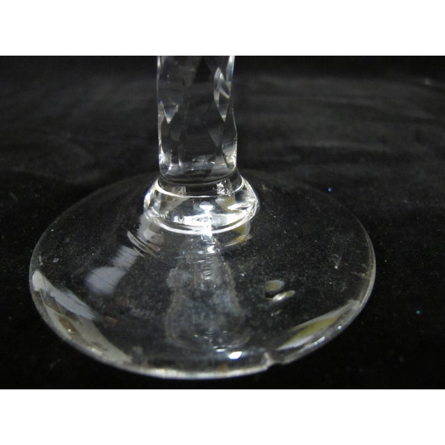 Glass Antique 18th Century Etched Leaves & Flowers Facet Cut Wine Mead Glass Goblet For Sale - Image 7 of 8