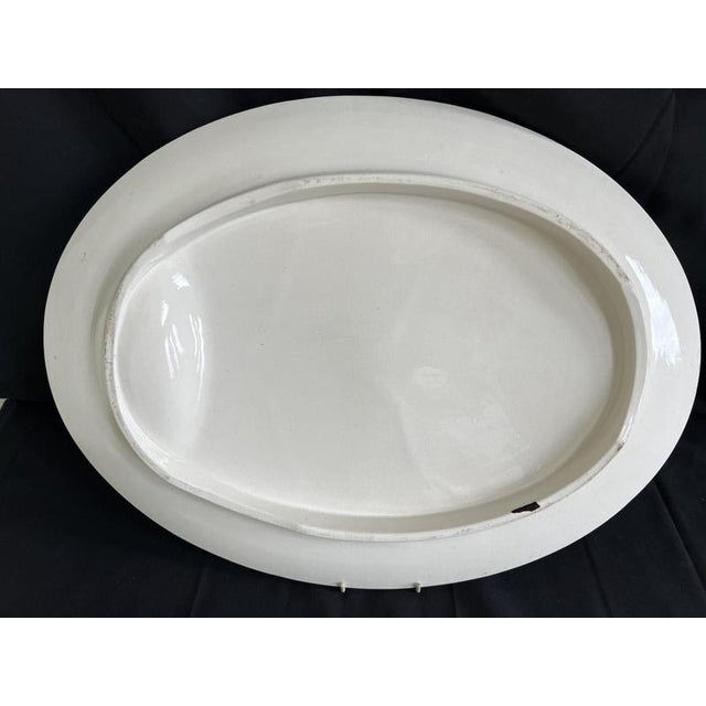 Antique English Blue and White Stoneware Meat Platters, Set of 4 For Sale - Image 11 of 18