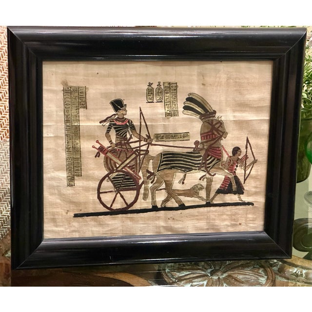 Antique Egyption hand made authentic old payrus Art paintig Sined Genuine This exquisite artwork is a truly unique piece...