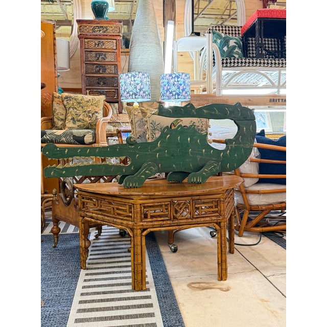 Monumental Vintage Folk Art Florida Alligator Wood Sculpture For Sale - Image 12 of 12