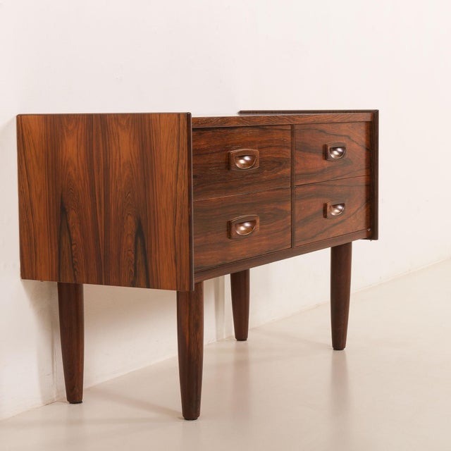 Small Danish Rosewood Chest of Drawers, 1960s For Sale - Image 7 of 13