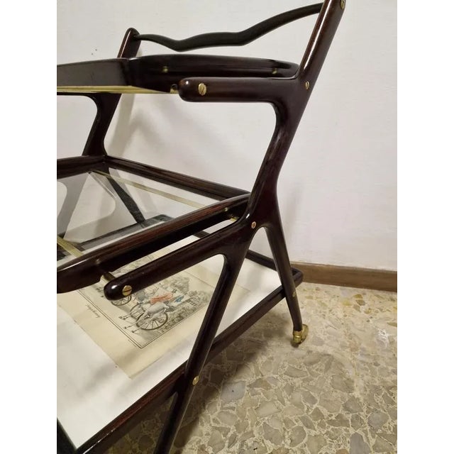 Wooden Trolley by Ico & Luisa Parisi, 1960s For Sale - Image 3 of 13