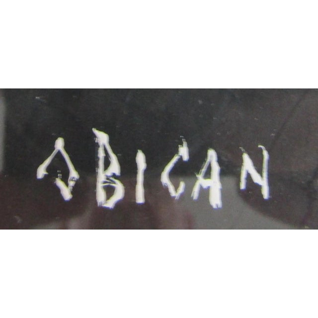 Black 1960s Lithograph Print by Jovan Obican Titled "Jewish Wedding" Framed Signed For Sale - Image 8 of 10