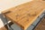 1950s Industrial Butcher Block Workstation Table With Steel Frame, Drawer & Removable Galvanized Trays For Sale - Image 9 of 18