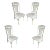 High Style Formal Dining Steel Side Chair, Set of 4 For Sale