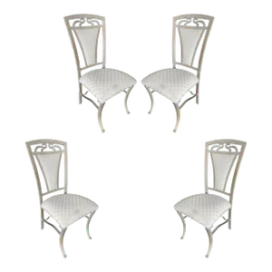 High Style Formal Dining Steel Side Chair, Set of 4