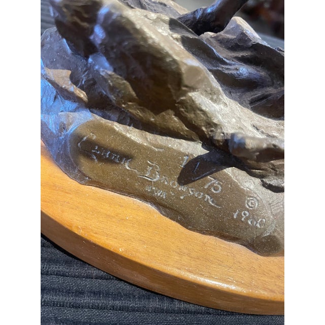 1980s Original Bronze Elk by Clark Bronson Entitled “Wapiti” 11/75 For Sale In Phoenix - Image 6 of 11