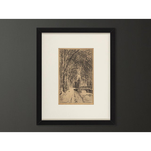 Eugène Rensburg, The Hague, 1925, Etching on Paper, Framed For Sale - Image 10 of 10