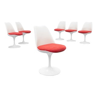 Vintage Tulip Dining Chairs by Eero Saarinen for Knoll, 1970s, Set of 6 For Sale