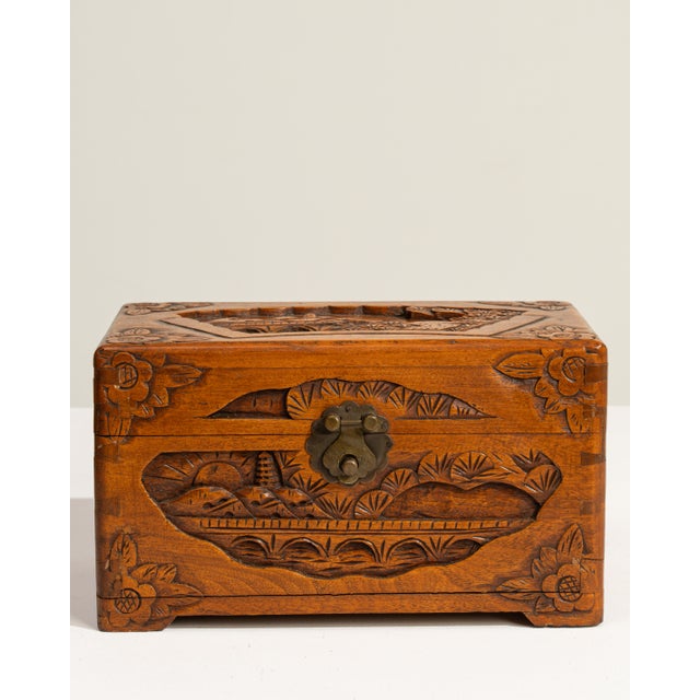 Mid 20th Century Japan Amber Wood Box For Sale - Image 13 of 18
