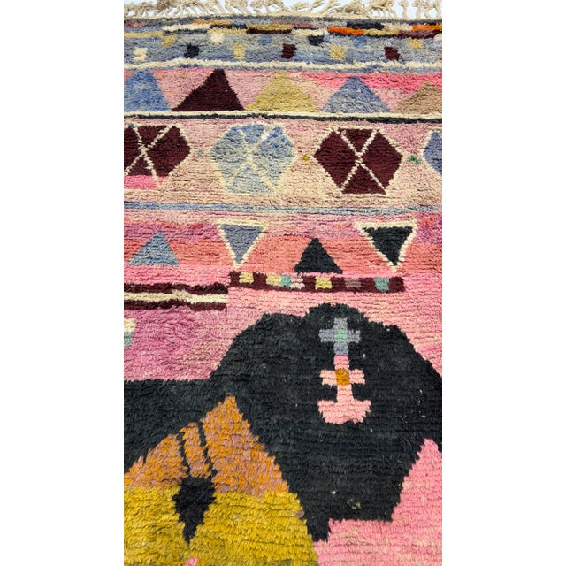 Textile Mid Century Moroccan Rug 9’9" X 12’8" For Sale - Image 7 of 9