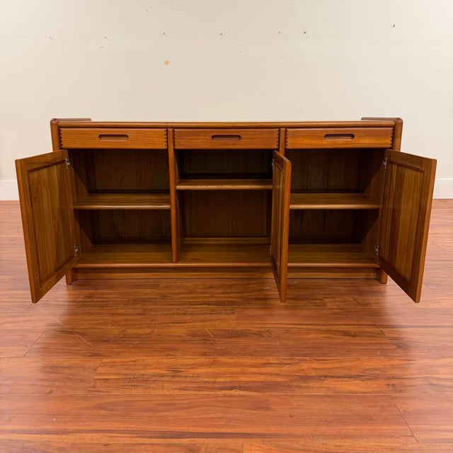 Danish Teak Vintage Plinth Base Sideboard For Sale In Seattle - Image 6 of 13