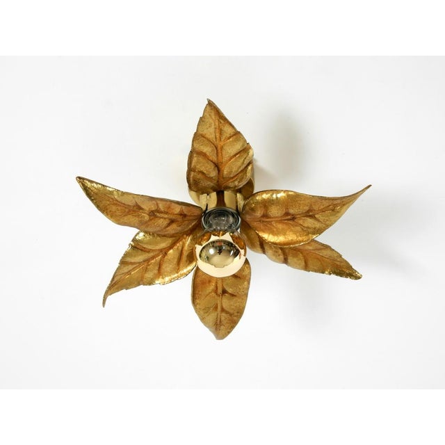 1970s brass ceiling or wall lamp by willy daro for massive. Made in belgium. beautiful florentine regency design. high-...