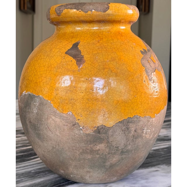 Ceramic Vintage Pottery Barn Rustic European Style Vase For Sale - Image 7 of 7