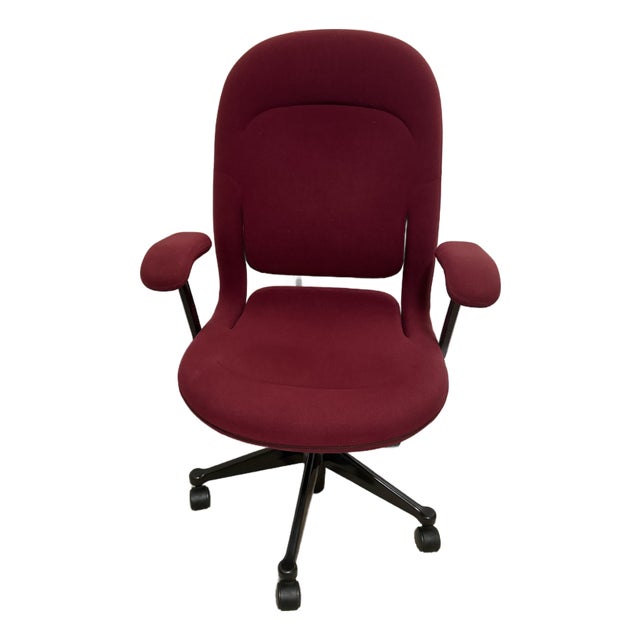 Vintage Herman Miller "Ambi" Ergonomic Desk Chair - Burgundy For Sale