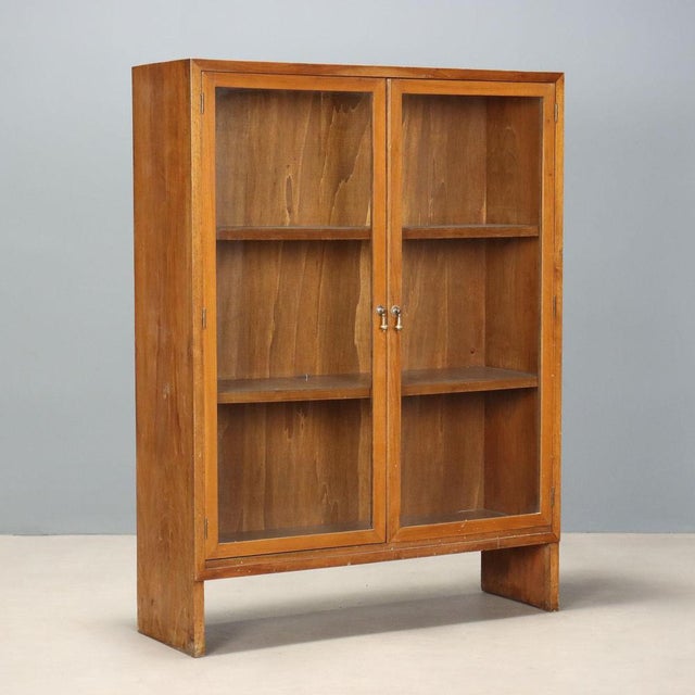 Vintage Walnut Display Cabinet, 1950s For Sale - Image 10 of 10