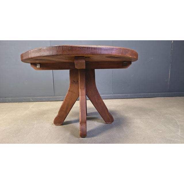 Wood Vintage Dining Table from Depuydt, Belgium, 1960s For Sale - Image 7 of 16