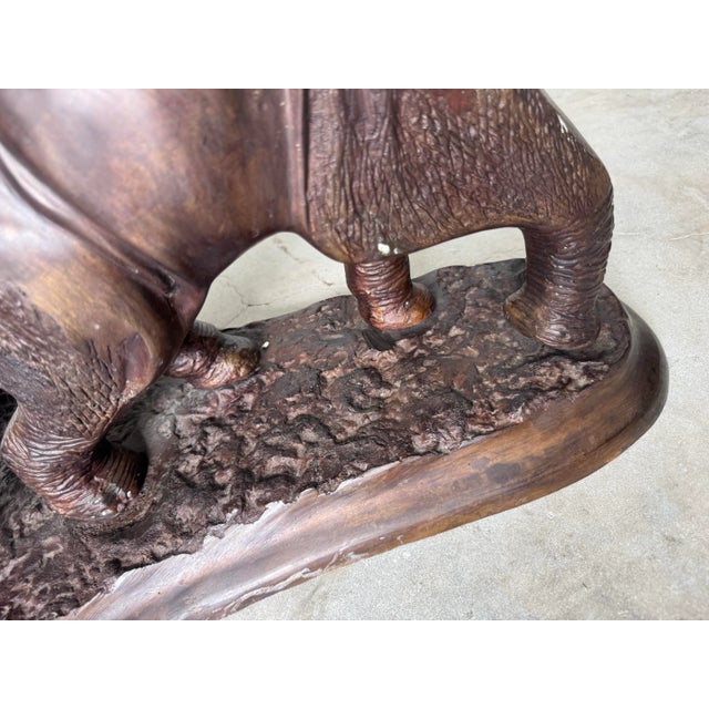 Maitland Smith Bronze Three-Elephant Dining Table Base For Sale - Image 12 of 12