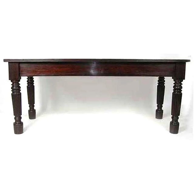 English Anglo Indian Rosewood Dining / Library Table For Sale - Image 3 of 16